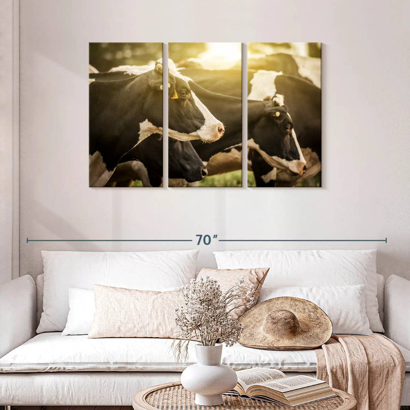 Brampt Holsteins Cows, 28" H x 45" W