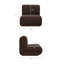 Fauteuil d'appoint en velours brun Denby Performance-133699667