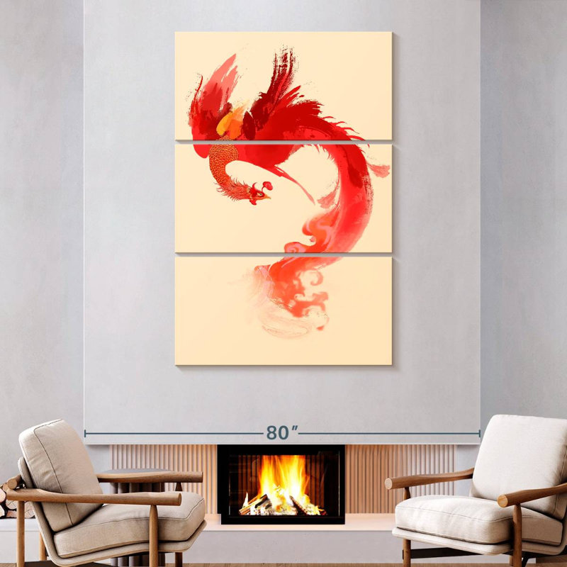 Kelan Phoenix Bird, 74" H x 48" W