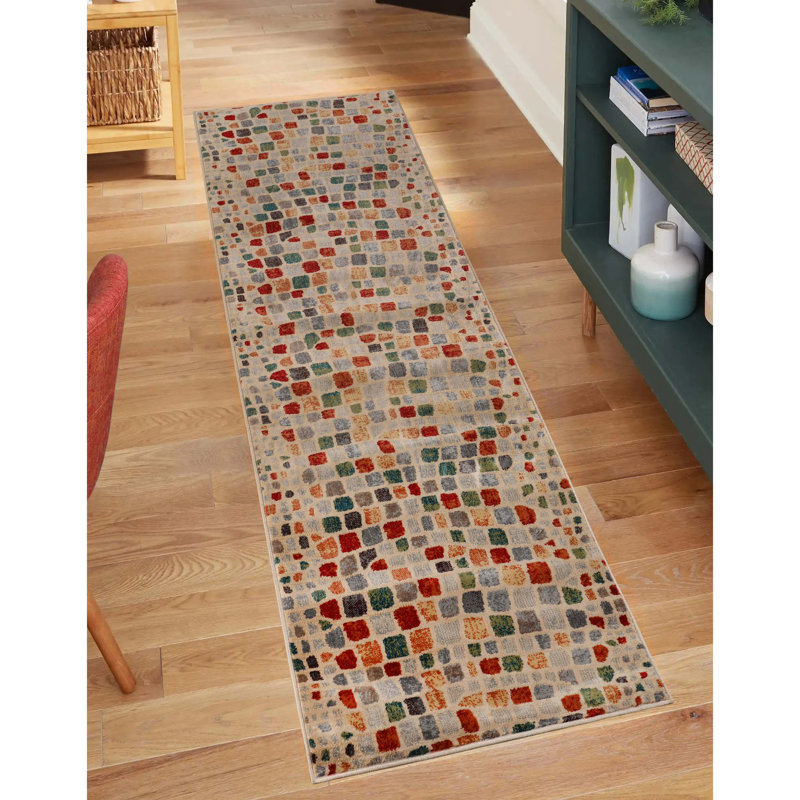 Tapis de couloir d'intérieur 100% polypropylène Reanna, Tapis de couloir 2 pi 7 po x 8 pi