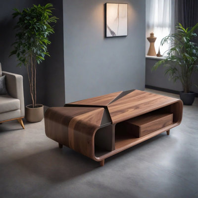 Table basse rétro au design minimaliste