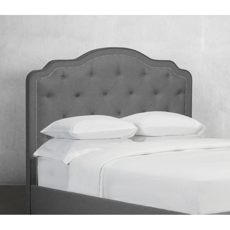 Tête de lit à panneau rembourré Taranto, Velours - Sable, Très grand