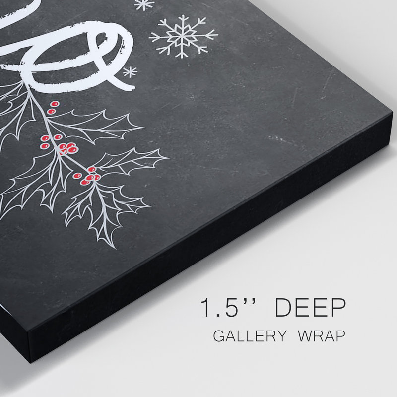Toile tendue Ho Ho Ho Premium Gallery - prête à être accrochée, H 40 po x l 20 po x P 1,5 po