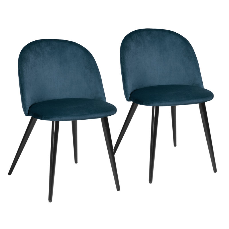Dungorbery Upholstered Dining Chair, Navy Blue