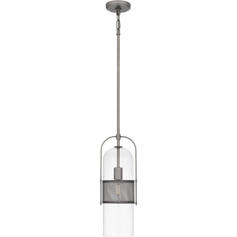 Mini-luminaire suspendu 1 lumière Makiaya, Noir mat