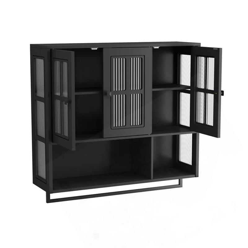 modern  Wall Cabinet, 34.65, Black