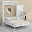Lit escamotable avec tablettes de rangement et décoration à persiennes-1562605829