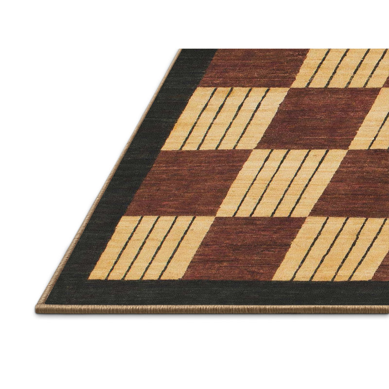 Tapis décoratif multicolore à motif abstrait, Rectangle 7 pi x 10 pi