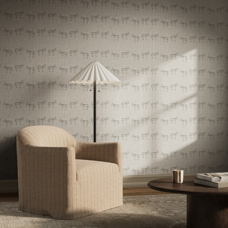 Papier peint Burros par Paul Meyer, Burros gris I, L 12 po x H 8 po