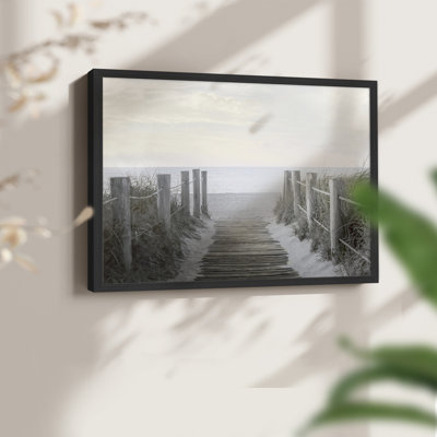 Beach Walkway -Framed Print - Restickable