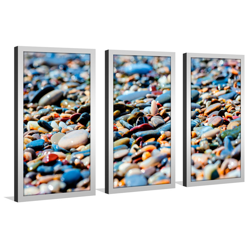 Rocks 4 - ensemble de 3 reproductions de photos sur acrylique, H 33,5 po x l 52,5 po x P 1 po