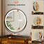 Corner Dressing Table with 360° Rotating Mirror-937773653