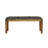 Rustic Upholstered Bench In Black And White With Subtle Design Modern Pattern Wood Legs