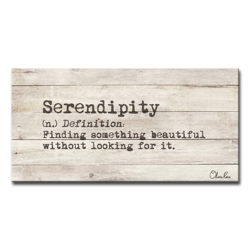 " Define Serendipity ", 12" H x 24" W x 1.5" D