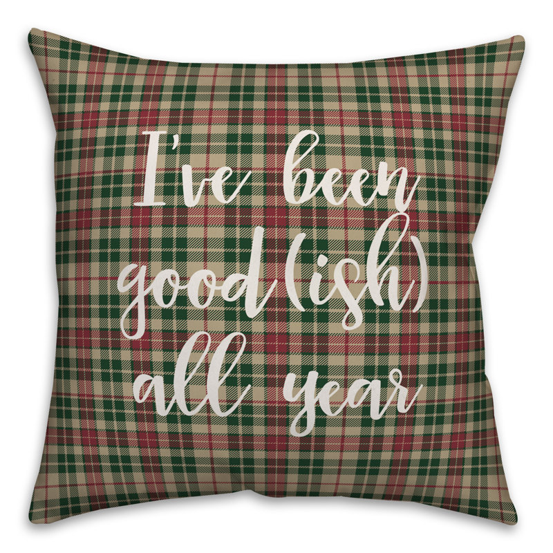 Plaid Throw Pillow, Throw Pillow
