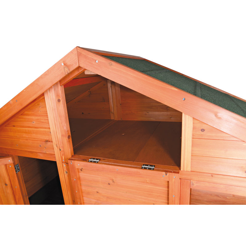 Large Glazed Pine 2-Story Outdoor Guinea Pig Hutch