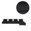 Canapé modulaire 5 pièces en velours avec repose-pieds noir-1265046243