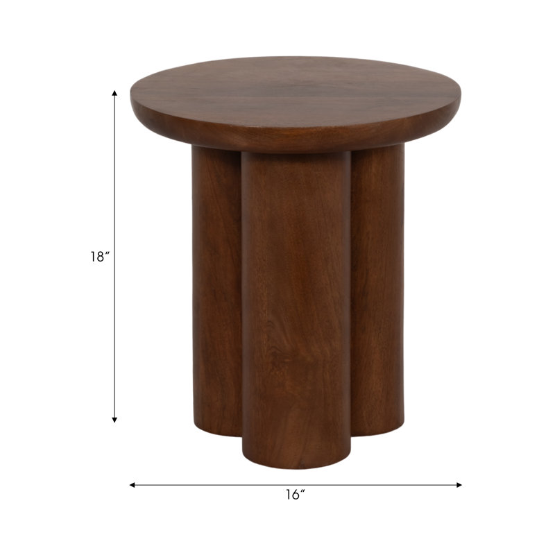 Faustine End Table, Brown