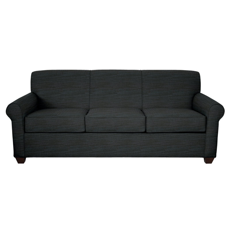 Finn Rolled Arm Sofa with Reversible Cushions, Cafelle, Ridgecrest Midnight, 34" H x 83" W x 36" D