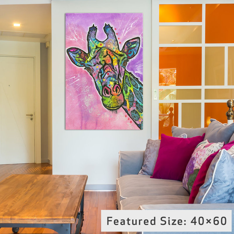Giraffe - Graphic Art on Canvas, 40" H x 26" W x 1.5" D, Wrapped Canvas