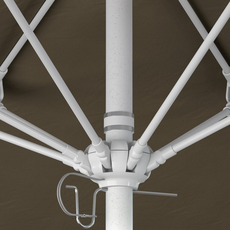Parasol de marché octogonal 9 pi Willa, Taupe, Matted White