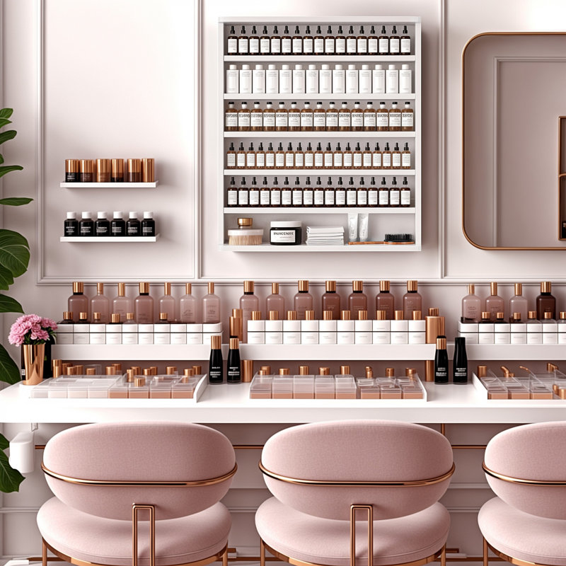 Hokku Designs 6-Tier Wall-Mounted Nail Polish Rack with Acrylic