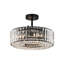 Luxury 4-Light Round Drum Crystal Semi-Flush Ceiling Light-201398912