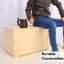 Multi-Purpose Wooden Toy Storage Box with Lid - Large Bed End Storage Bench