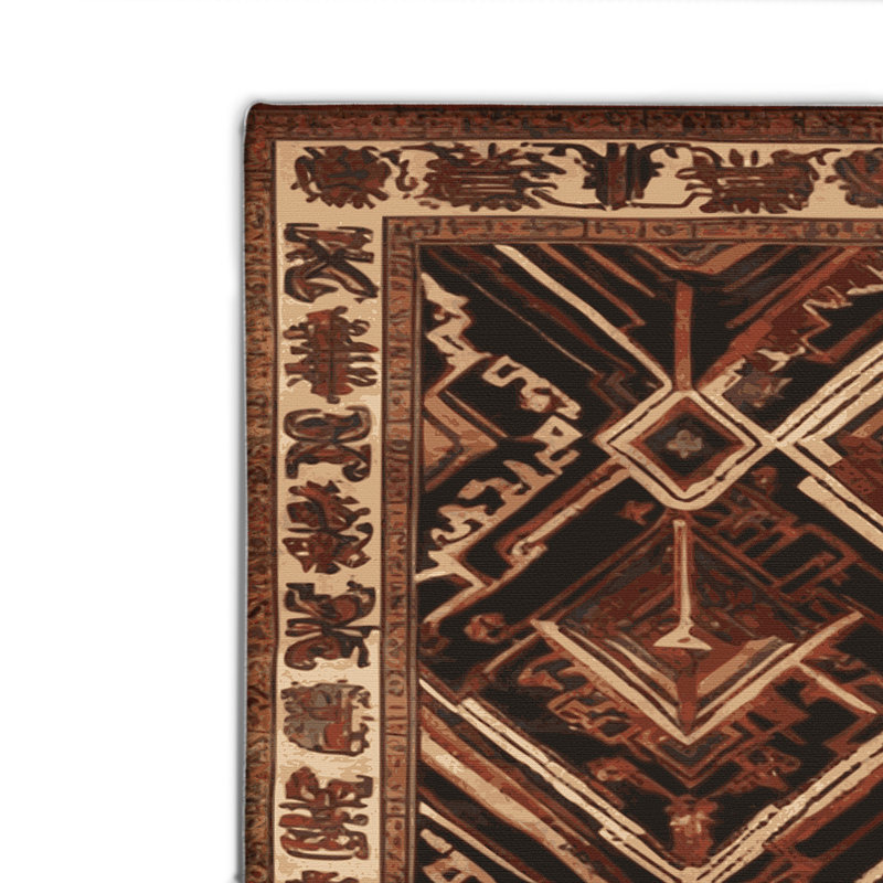 ArtDeco Brown Indoor and Outdoor Area Rug, Rectangle 2' x 3'
