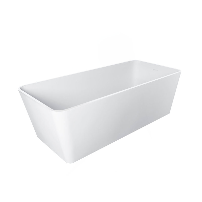 Baignoire de trempage autoportante à surface solide de 67 pouces pour salle de bain