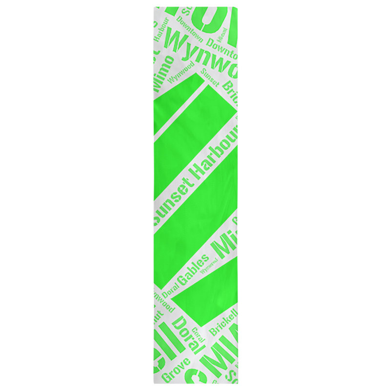Chemin de table, 90 po x 16 po, Vert, Miami