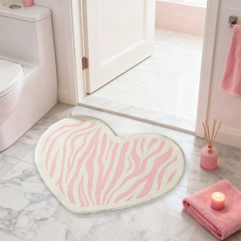  Tapis de bain pour salle de bain 23,6 x 23,6 pouces Valentines Day, B