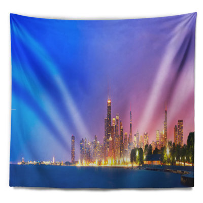 Photo ville de chicago skyline tapestry Cityscape