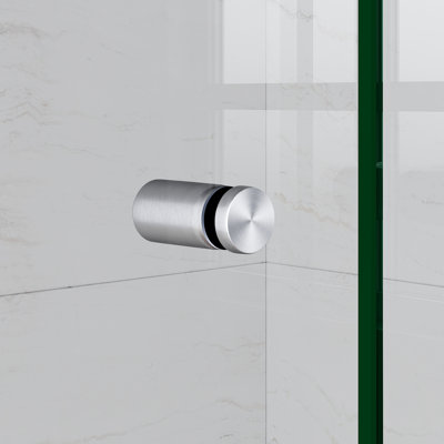 57.5-60” W X 62” H Double Sliding Semi-Frameless Tub Door / Finish: Black