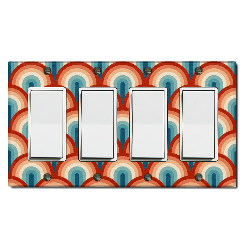 Nature Themed 4 - Gang Rocker Standard Wall Plate