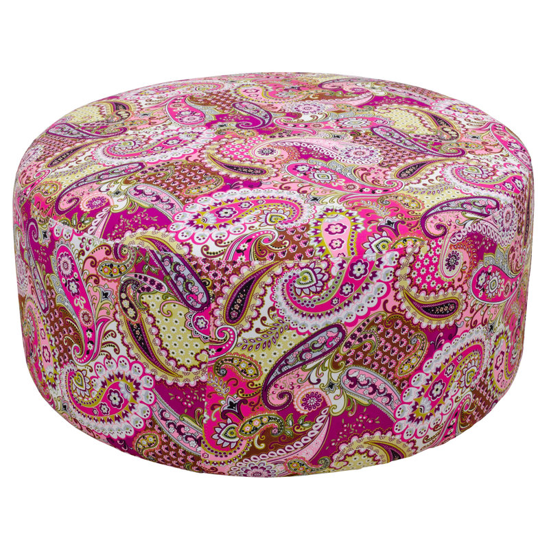 Simmonds 90cm Wide Round Paisley Pouffe Ottoman