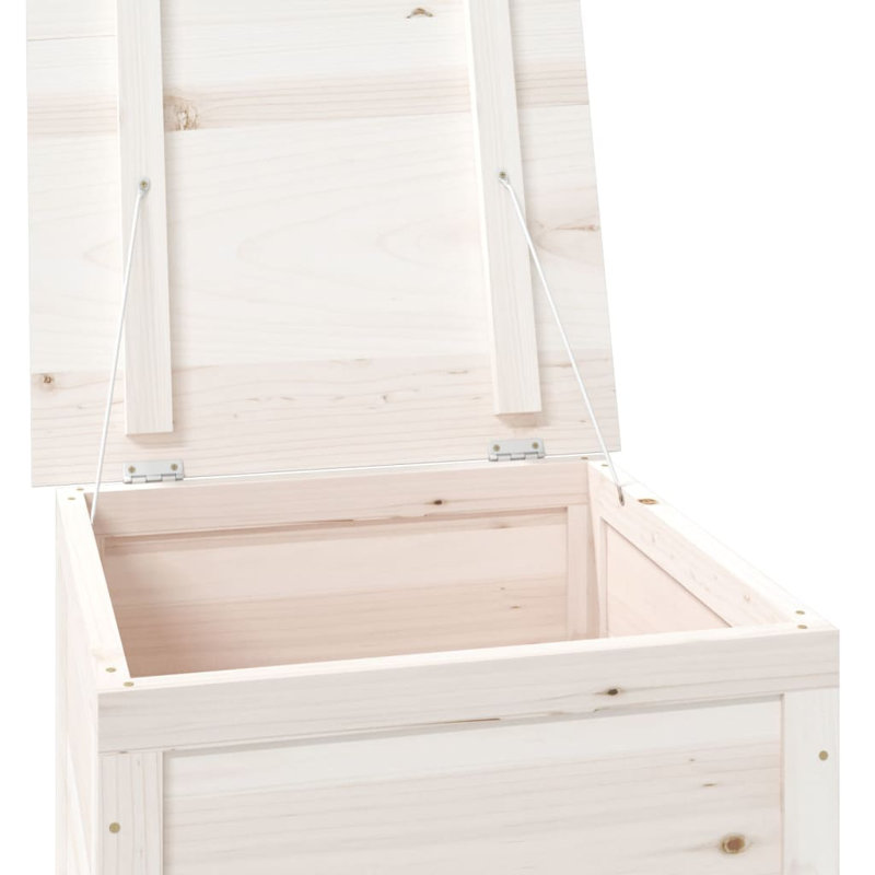 Water Resistant Fir Solid Wood Deck Box, White