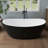 Tidal 60'' Acrylic Freestanding Tub Freestanding Soaking Bathtub-124883378