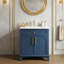Ensemble de meuble-lavabo moderne 27,8 po avec rangement, bleu-870100878