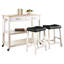 Diamondback Solid Wood Top Kitchen Island Set-1781692137