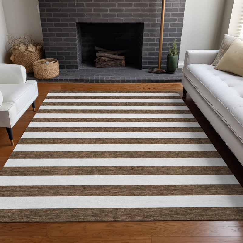 Lovell Washable Striped Indoor / Outdoor Rug, Rectangle 5' x 7'6"