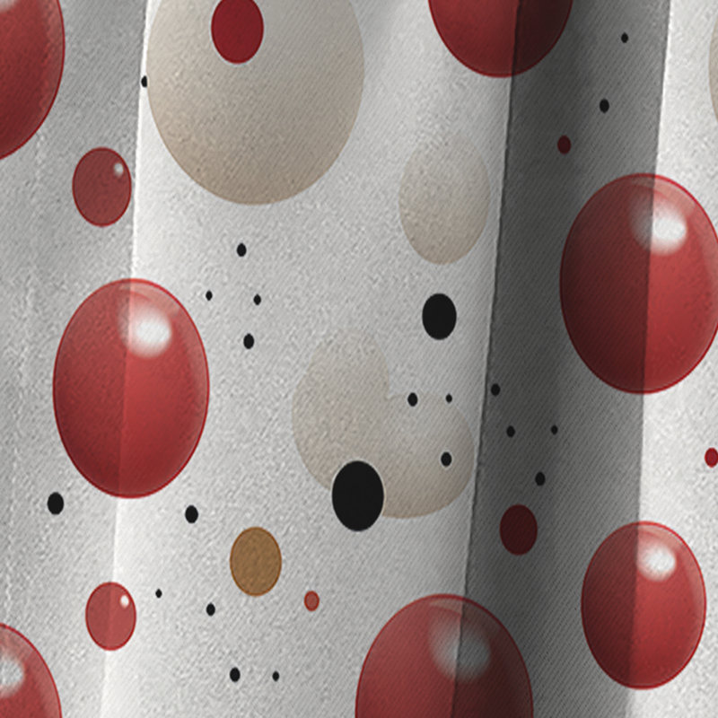 Playful Polka Dots VI - Rideau abstrait - Rideau occultant en velours - 1 panneau, L 52 po x L 108 po