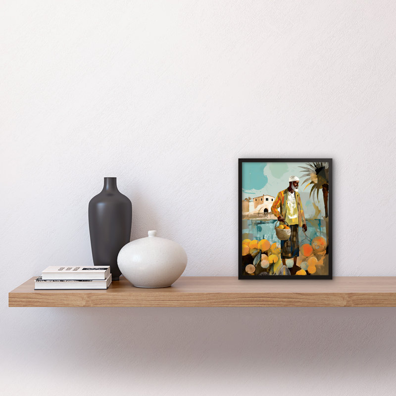 Piestewa Mediterranean Fisherman Preparing For The Market - Single Picture Frame Print