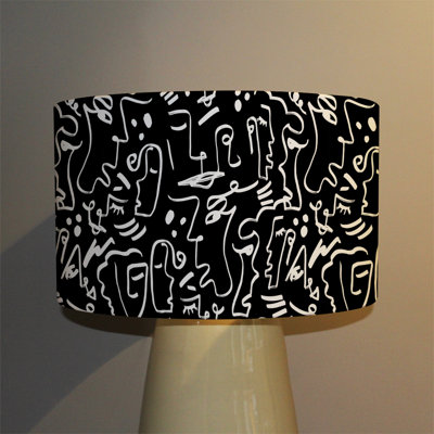 25cm H Canvas Drum Pendant Shade ( Clip On )