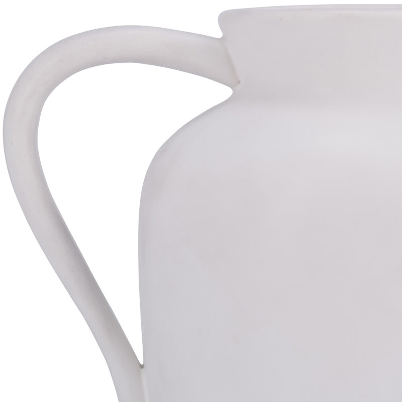  Vase pichet en céramique, Blanc, H 5 po x l 6 po x P 4 po
