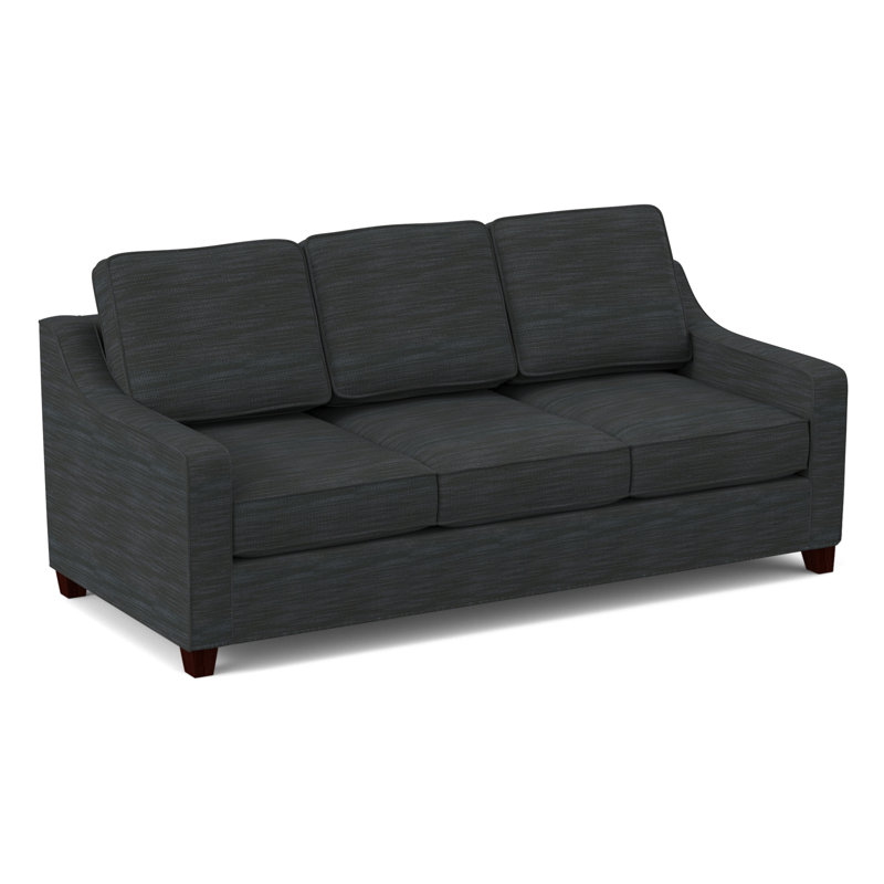 Clark 82" Square Arm Sofa Bed Sleeper with Reversible Cushions, Ridgecrest Midnight, Empire Mahogany, Innerspring