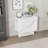 55" Large Folding Dining Table On Locking Wheels With Storage (White)