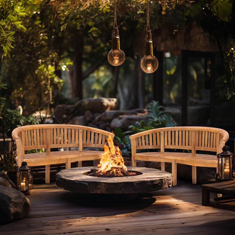 Peanut Teak Garden Bench