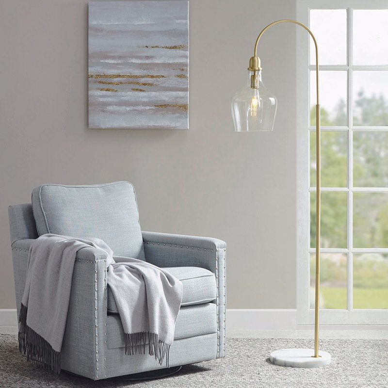 Lampe sur pied avec base en marbre