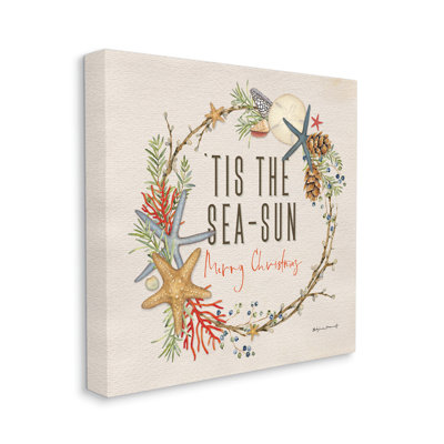 Couronne de Noël nautique Tis The Sea-Sun